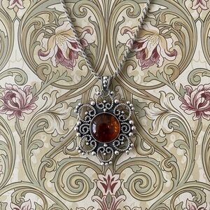 Sterling Silver Carnelian 1990s circa necklace total weight 39 grams 925 stamp